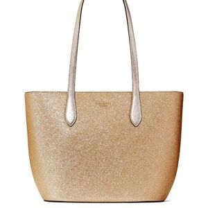 Kate Spade Glimmer - Large Top Zip Tote Shoulder Bag Glitter Holiday